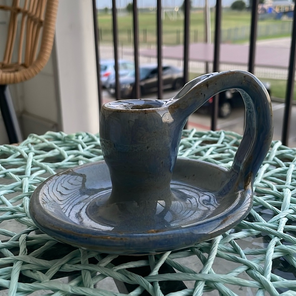 Art Pottery Taper Candle Holder